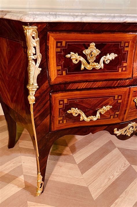 Proantic Louis Xv Curved Commode Th Century Period