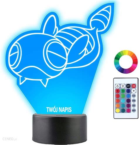 Lampka Nocna Dla Dzieci Pokemon Dunsparce Twój Napis Grawer 3D Led