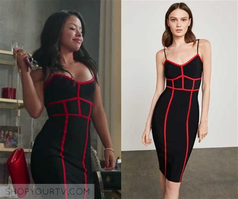 Good Trouble Season 1 Episode 7 Marianas Red Trim Midi Dress Shop