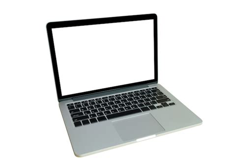 Premium Photo Laptop With White Screen Isolated