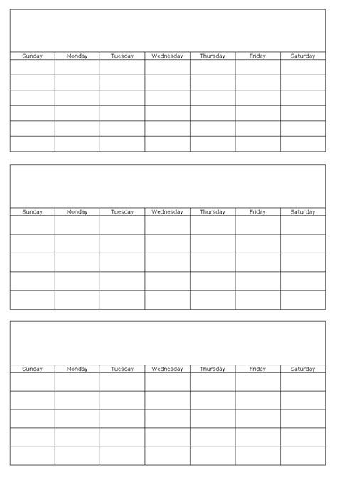 Free Calendar Template Months Per Page Printable Templates Free