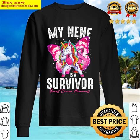 My Nene Is A Survivor Breast Cancer Awareness Unicorn T Shirt Shirt