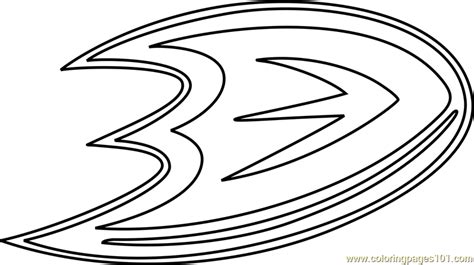 Anaheim Ducks Logo Coloring Page for Kids - Free NHL Printable Coloring Pages Online for Kids ...