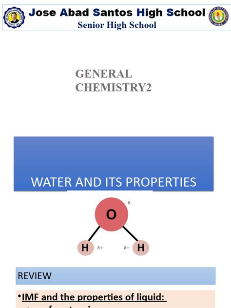Lesson 4 - WATER AND ITS PROPERTIES | PDF | Water | Properties Of Water 