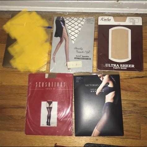 Multiples Accessories Pantihose Nude One Black One Fishnet Poshmark