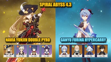 C0 Navia Yunjin Double Pyro C0 Ganyu Furina HyperCarry Spiral Abyss