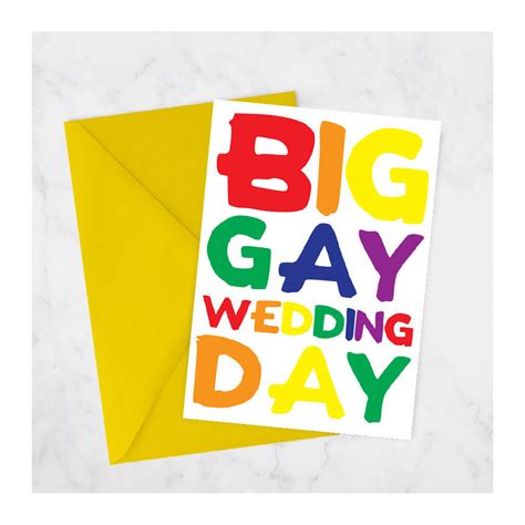 Big Gay Wedding Day Card Same Sex Marriage Card By WEDFEST