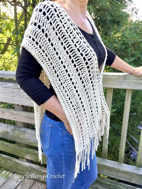 Crochet Poncho Pattern Ecru Summer Poncho Easy Crochet Shawl Pattern Womens Crochet Poncho