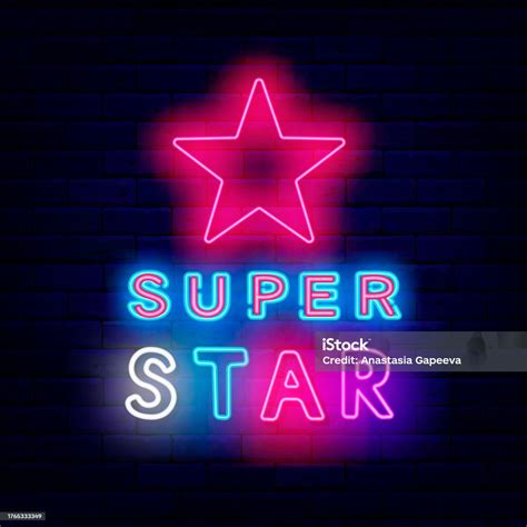 Super Star Neon Sign Talent Competition Celebrity Label Show And Party