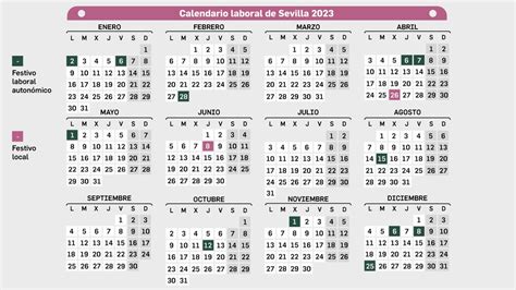 Calendario laboral en Sevilla para 2023 días festivos y puentes