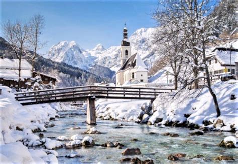 Solve Ramsau Church In Berchtesgaden Germany In Winter Jigsaw Puzzle