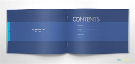 Free Brand Book Template - Cool Blue :: Behance