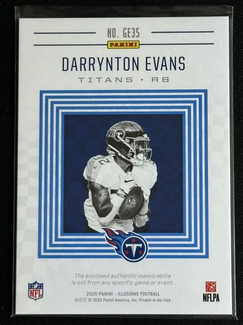 Panini Illusions Great Expectations Rc Rookie Jersey Darrynton