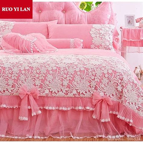 Pink Ruffle Queen Bedding Hanaposy