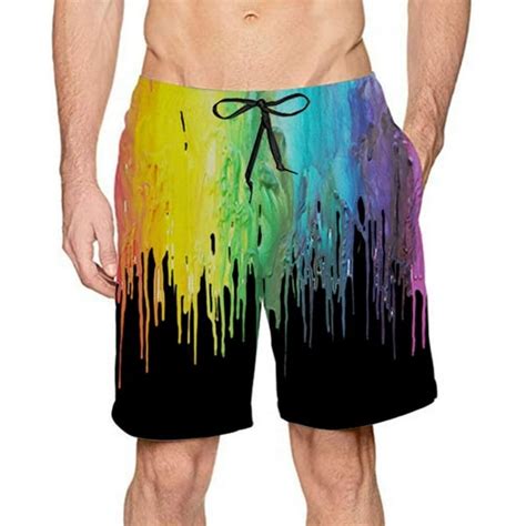 Lollipie Mens Swim Trunks Quick Dry Printed Board Shorts Summer Beach