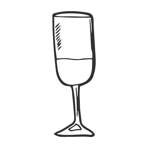 Premium Vector Wine Glass Hand Drawn Outline Doodle Icon Vector Sketch Illustration Of Wine