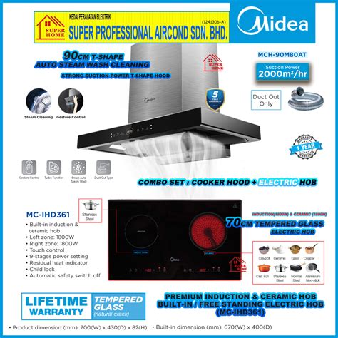 Midea Cooker Hood Mch M At Cm T Shape Hood M Midea