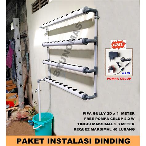 Jual Paket Instalasi Tipe Pigora Dft Pipa Hidroponik Inc Tempel