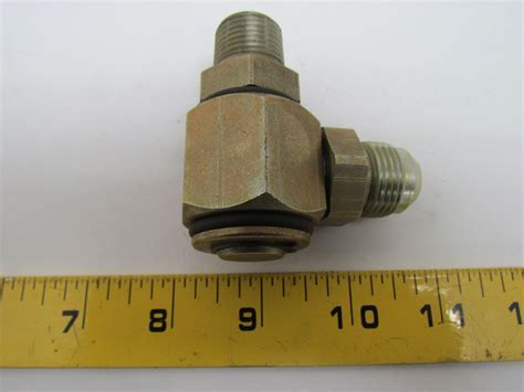 Parker S2103 8 10 12x58 10 Jic Hydraulic Swivel Fitting 90 Degree Ebay