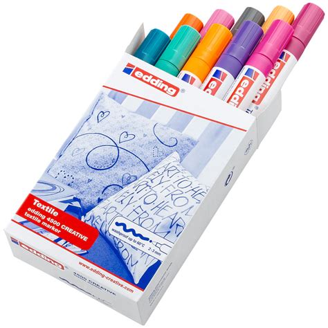 Edding Textile Markers Assorted Trend Colours Pack Of