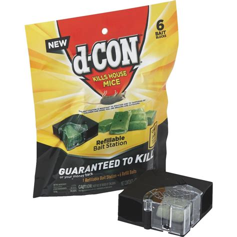 dCon D-Con Refillable Corner Fit Mouse Bait Station (6-Refill ...