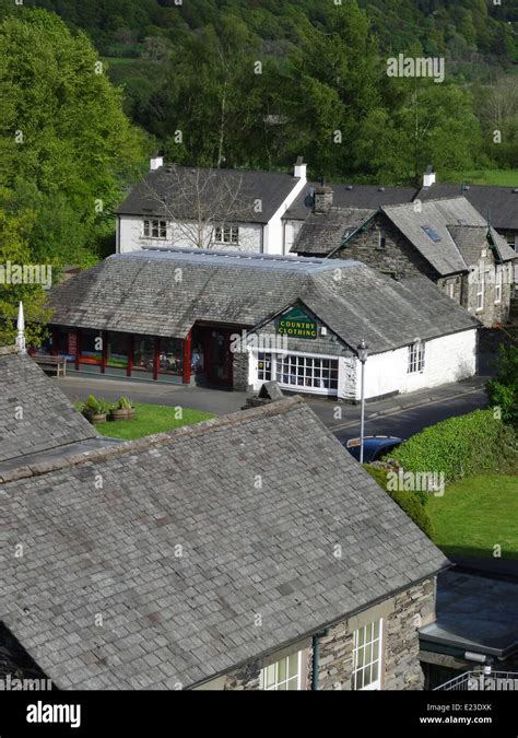 Hawkshead Village Lake District Cumbria England Uk Stock Photo Alamy