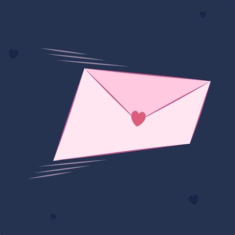 Envelopes Voadores Cor De Rosa Um Cora O E Declara O De Amor Para