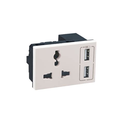 Legrand Myrius Nextgen White 3mode Multistandard Socket Combi Twin Usb 3100ma A1obm