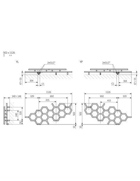 Grzejnik Azienkowy Terma Technologie Hex X Bia Y Wgh X