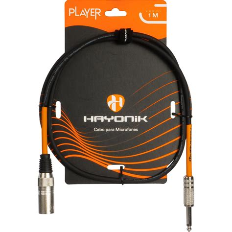 Cabo Para Microfone Player Xlr M X P M M Preto Hayonik Mundomax