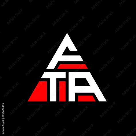 FTA triangle letter logo design with triangle shape. FTA triangle logo ...