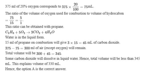 At K And Atm Ml Of A Gaseous Hydrocarbon Requires Ml Air