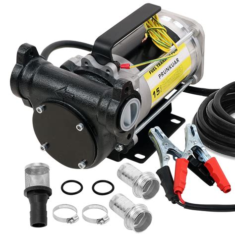 Snapklik 12V Gasoline Fuel Transfer Pump Kit 15 GPM Self Priming