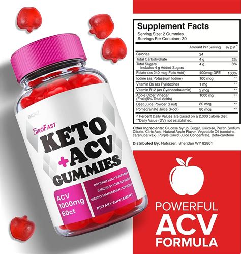 Profast Keto Acv Gummies 1000mg Advanced Weight Loss Vegan Gummy 60