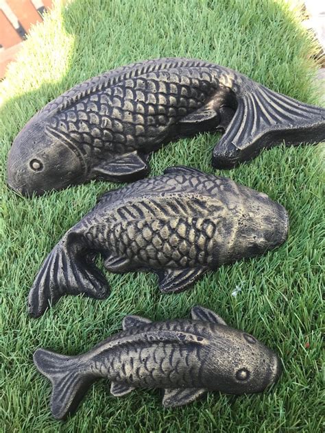 Koi Carp Garden Ornament Etsy