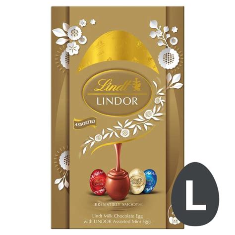 Lindt Lindor Milk Chocolate Large Easter Egg With Assorted Mini Eggs