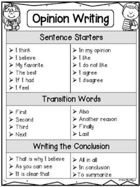 Transition Words For 3rd Grade