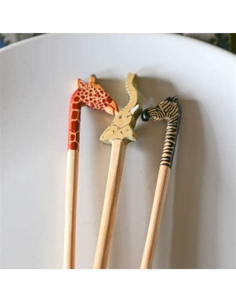 Giraffe Chopstick Pair - Trade Roots