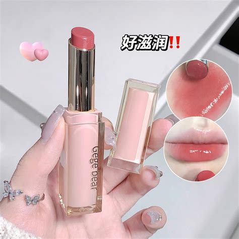 Gege Bear Mirror Faced Lip Glaze Lip Gloss Lasting Moisturizing Non