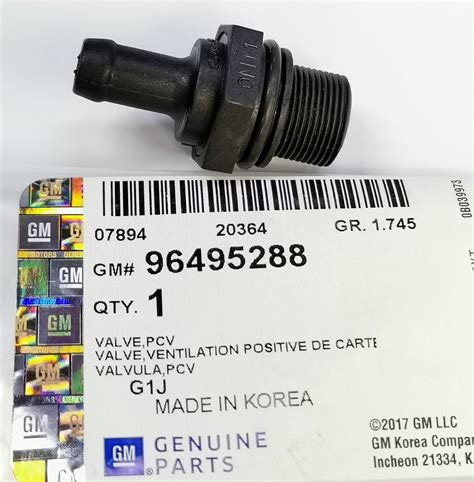 GM PCV Valve For Chevrolet Optra 1 6L Chevrolet Aveo 1 4L PN