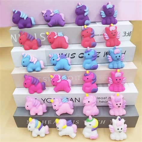 Unicorn Kawaii Colorful Mochi Squishies Mini Soft Stress Relief Unicorn Squishy Toys Ts For