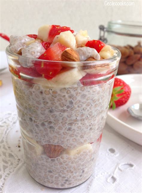 Pudding Aux Graines De Chia Blanches Et Lait D Amande Cecilecooks