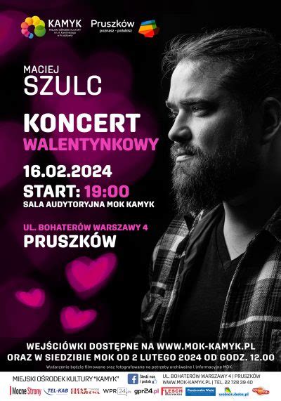 Koncert Walentynkowy Maciej Szulc MOK Kamyk