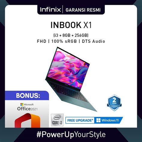 Jual Infinix Inbook X1 Intel Core I3 1005g1 140 Fhd 8gb 256gb