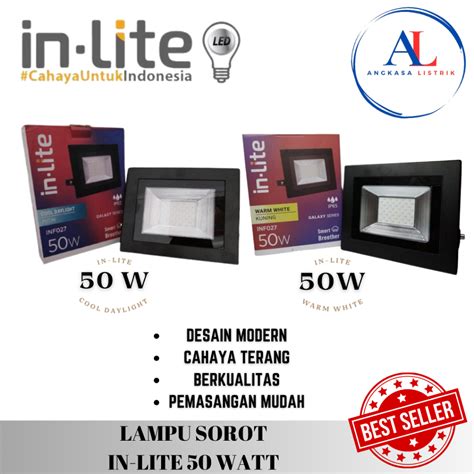 Jual Lampu Sorot Floodlight Led Inlite W Watt Inf Shopee