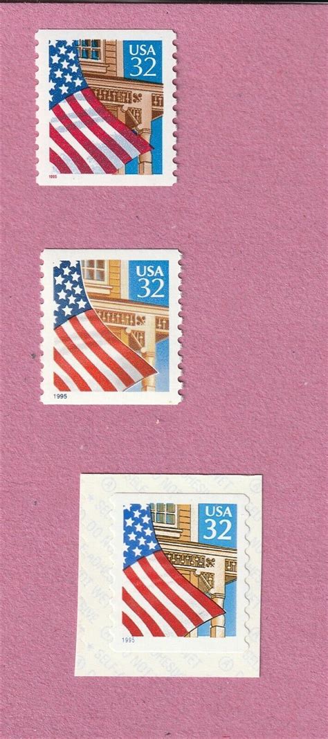 Single 32c Flag Us 2913 Us 2914 Us 2915 Lot 3 Mnh F Vf United States General Issue Stamp