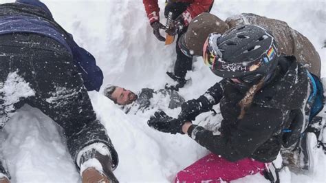 Rescuers Dig Up Snowboarder Hit By Avalanche On Mountain Abc7