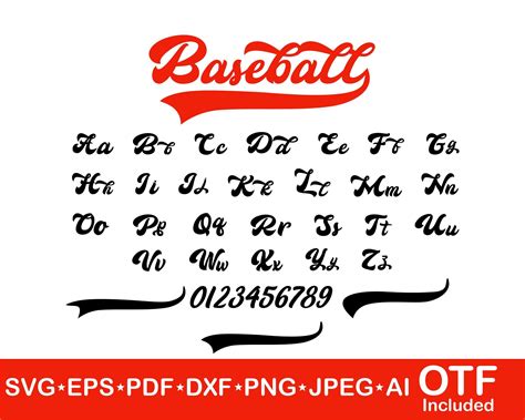 Alphabet Letters, Lettering Alphabet, Baseball Font, Sports Fonts ...