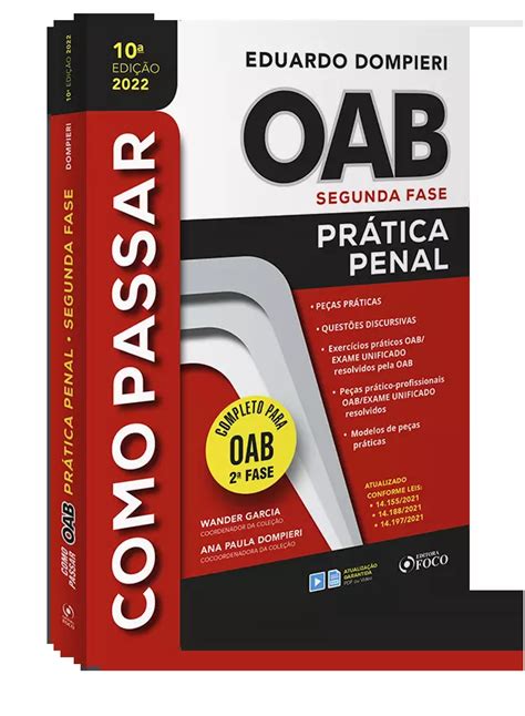 Como Passar Na Oab Pr Tica Penal Ed Editora Foco