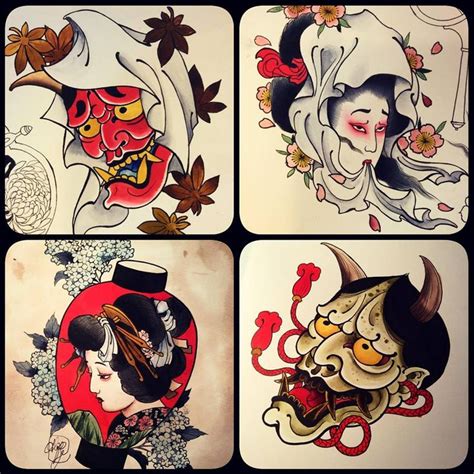 Japanese Mask Tattoo Japanese Sleeve Tattoos Japanese Tattoo Designs